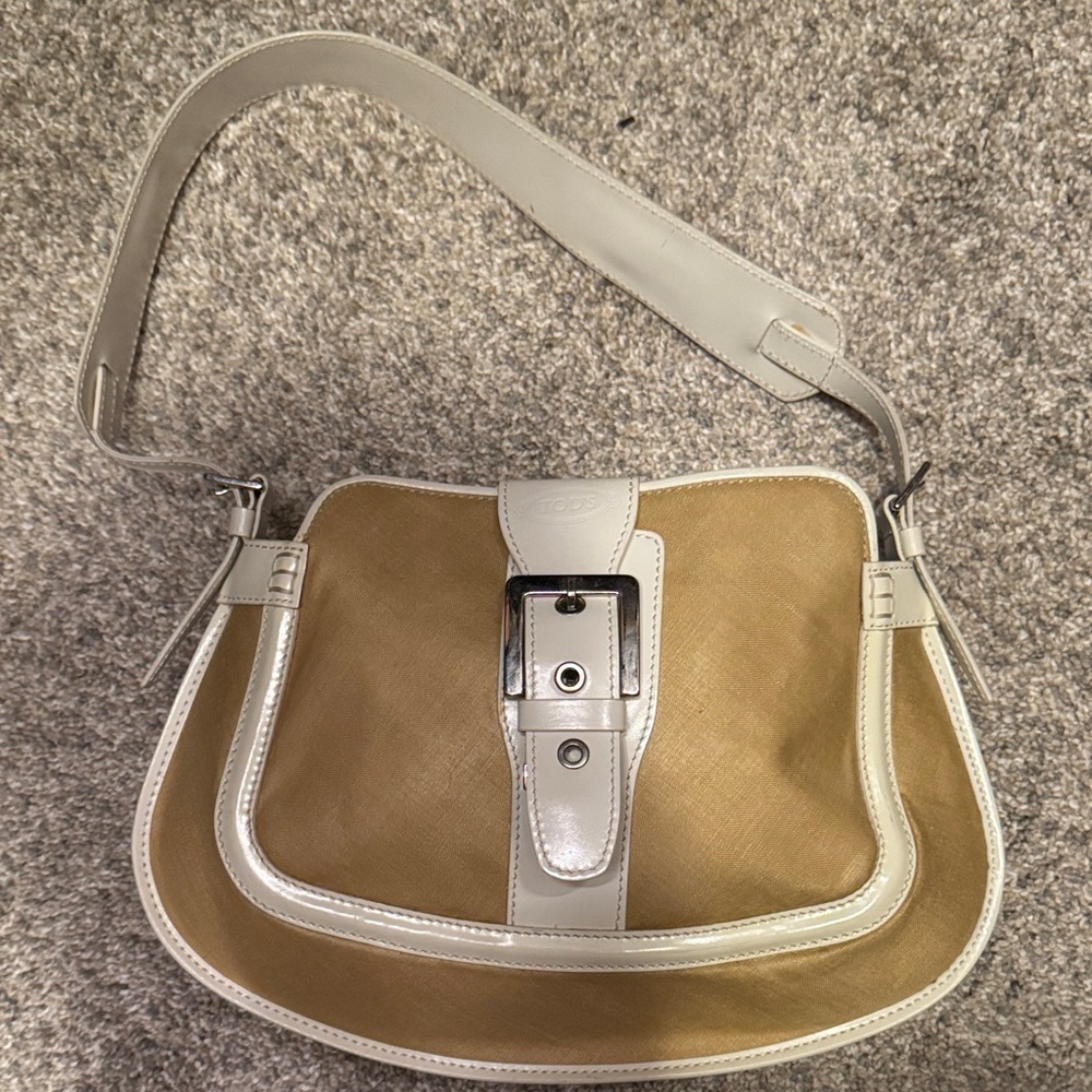 Tod’s Stylish Tan and Cream Women's Bag